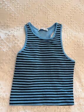 Mango Striped Tank Top in Blue and Green
